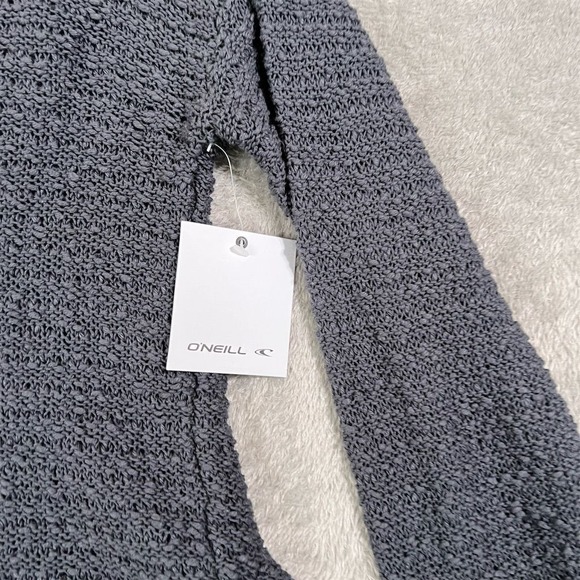 O'Neill Women's Knit Sweater Jacket Small Gray Button-Up Hooded Casual NEW - Picture 3 of 10